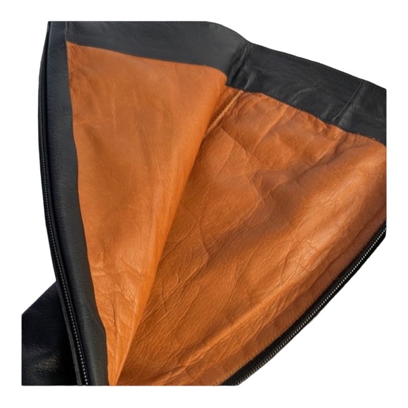 LANVIN vintage tall flat black goat leather boots size 8, VGUC - Picture 5 of 10